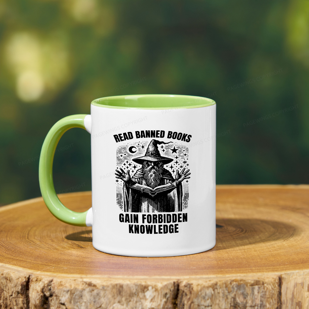 Pagewings Read Banned Books Gain Forbidden Knowledge Mug