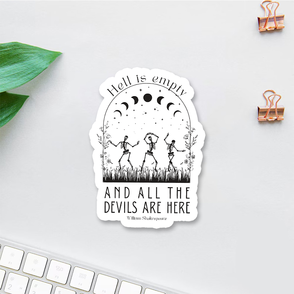 Pagewings Hell is Empty and all the Devils are Here Sticker