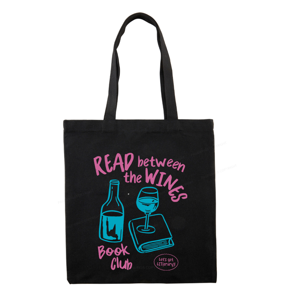 Pagewings Wine Lover Book Club Tote Bag