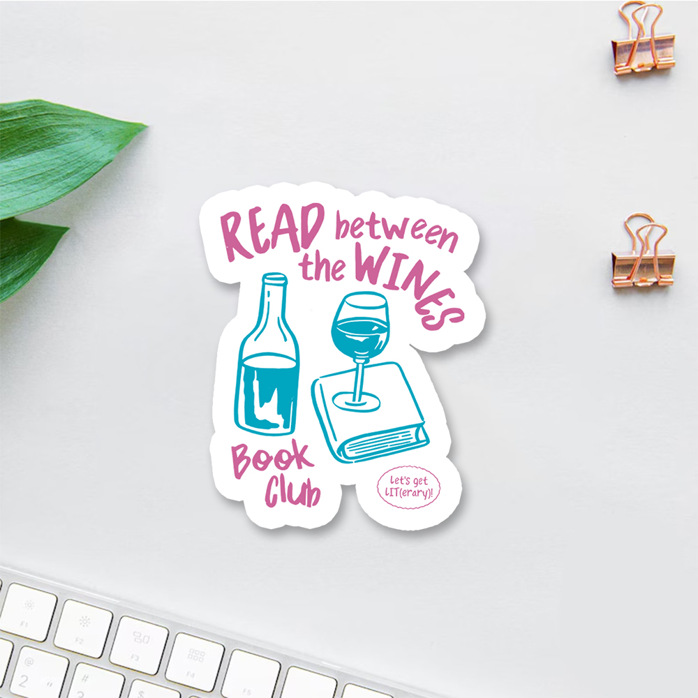 Pagewings Wine Lover Book Club Sticker