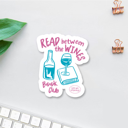 Pagewings Wine Lover Book Club Sticker