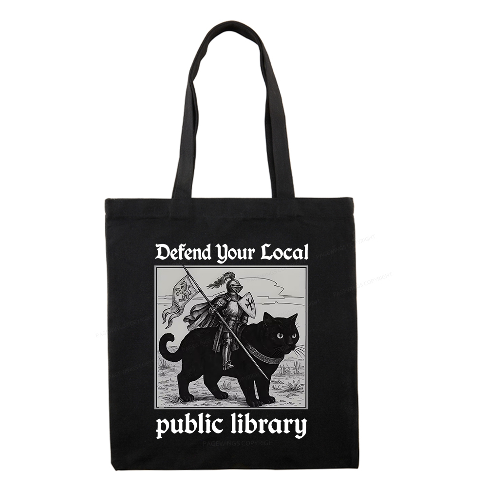 Pagewings Defend Your Local public library Tote Bag