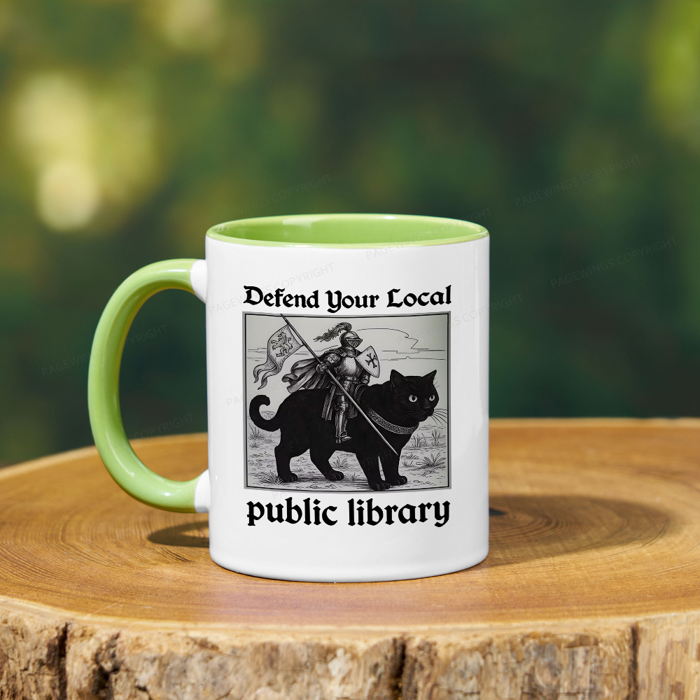 Pagewings Defend Your Local public library Mug