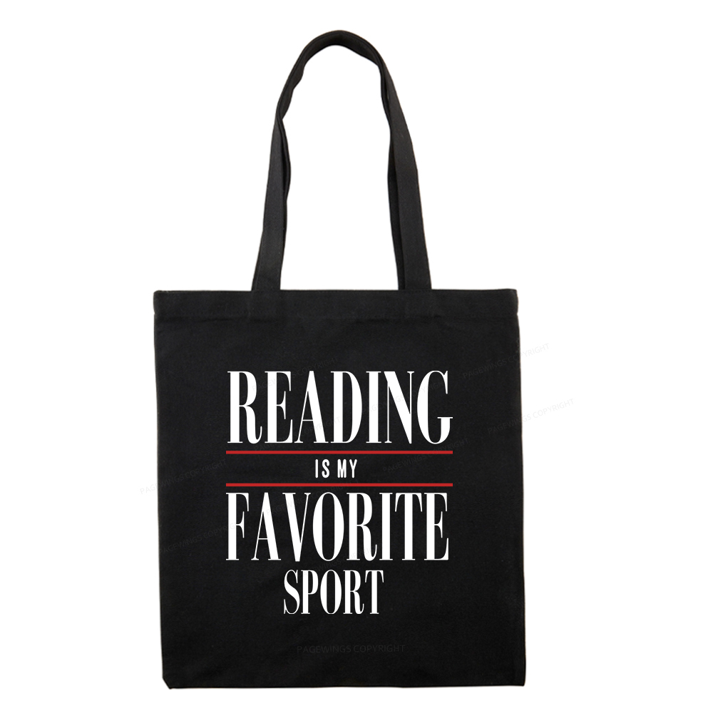 Pagewings Reading Is My Favorite Sport Tote Bag