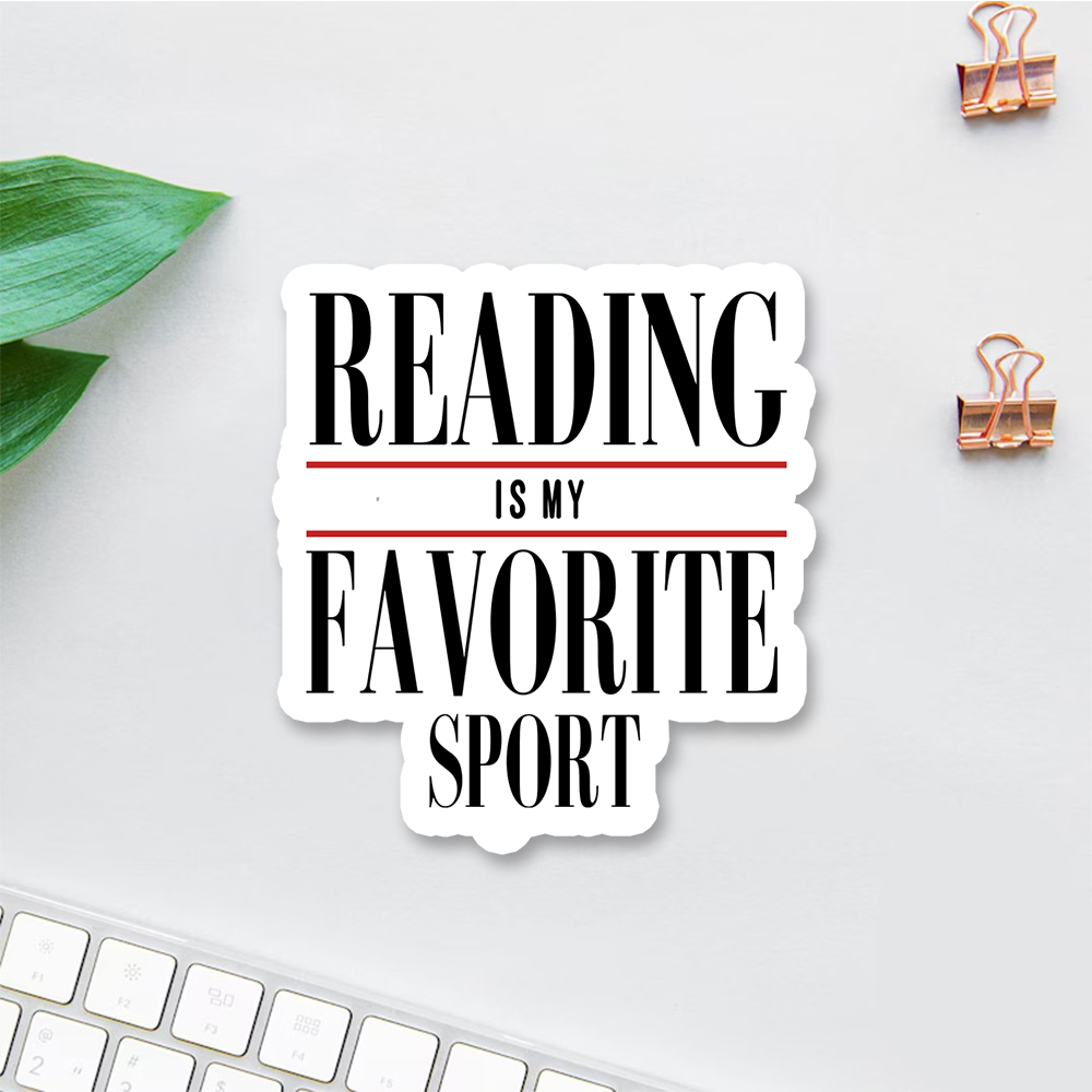 Pagewings Reading Is My Favorite Sport Sticker