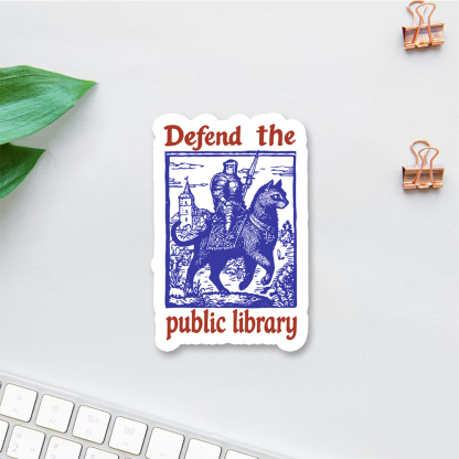 Pagewings Defend the Public Library Parks Sticker