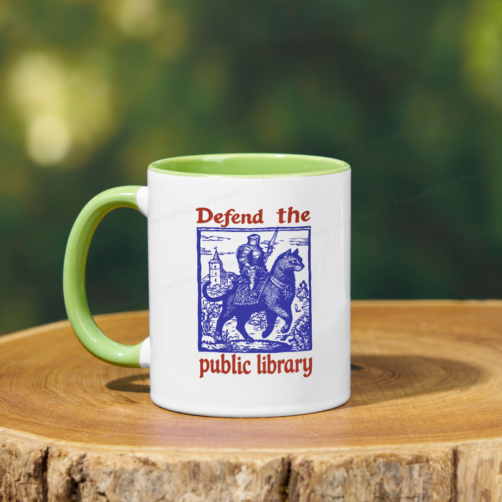 Pagewings Defend the Public Library Mug