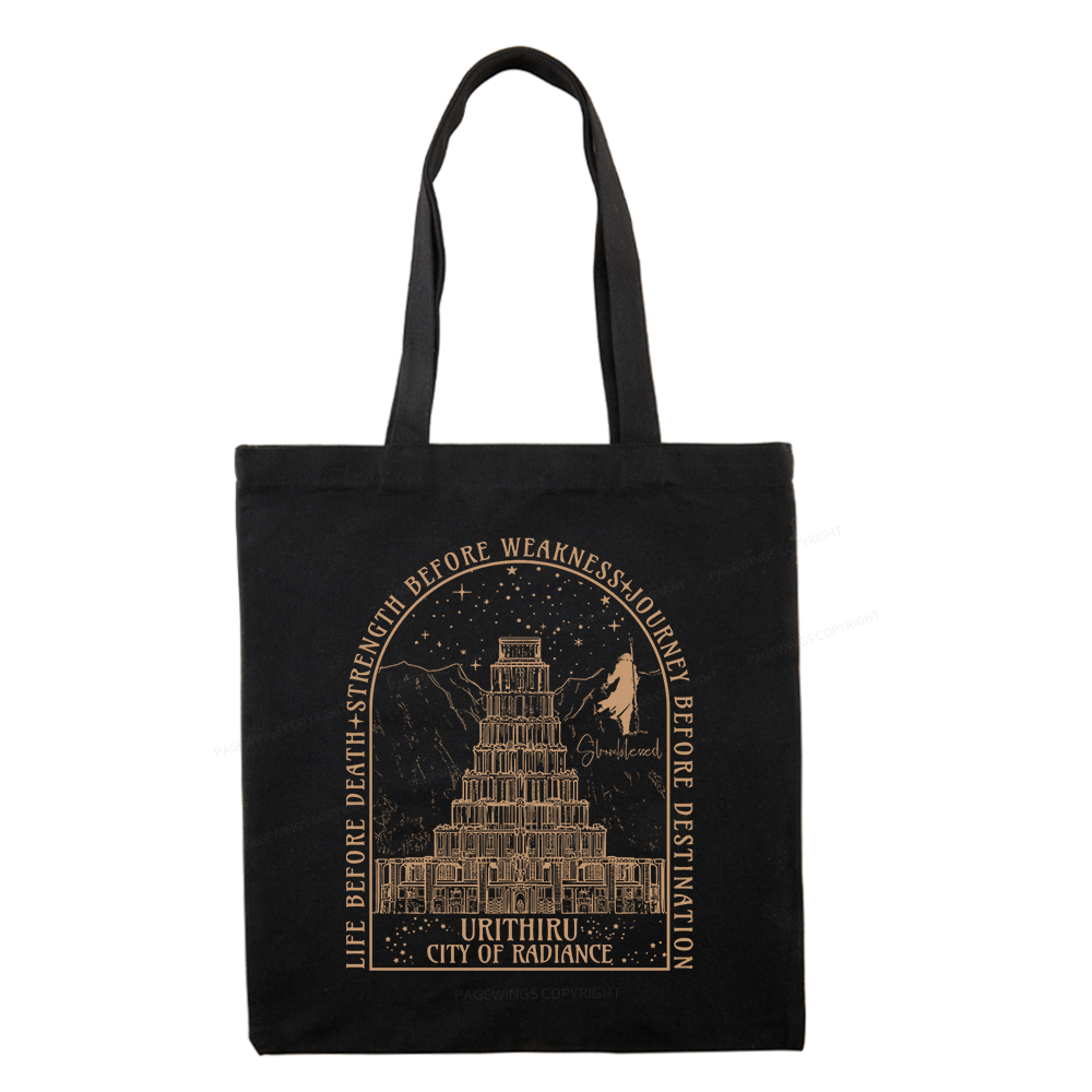 Pagewings Life Before Death Strength Before Weaknes Tote Bag
