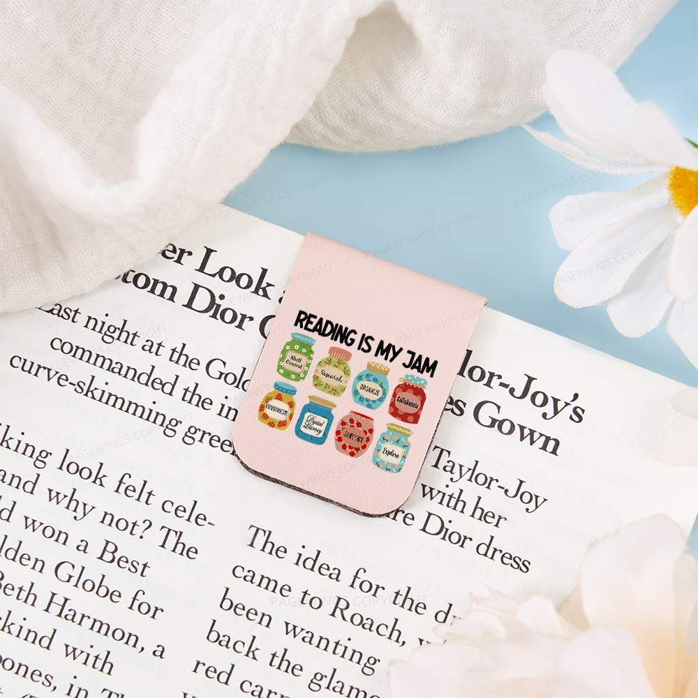 Pagewings Reading is My Jam Bookworm Magnetic Bookmark