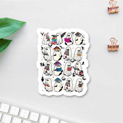 Pagewings Retro Ghost Book Fantasy Sticker