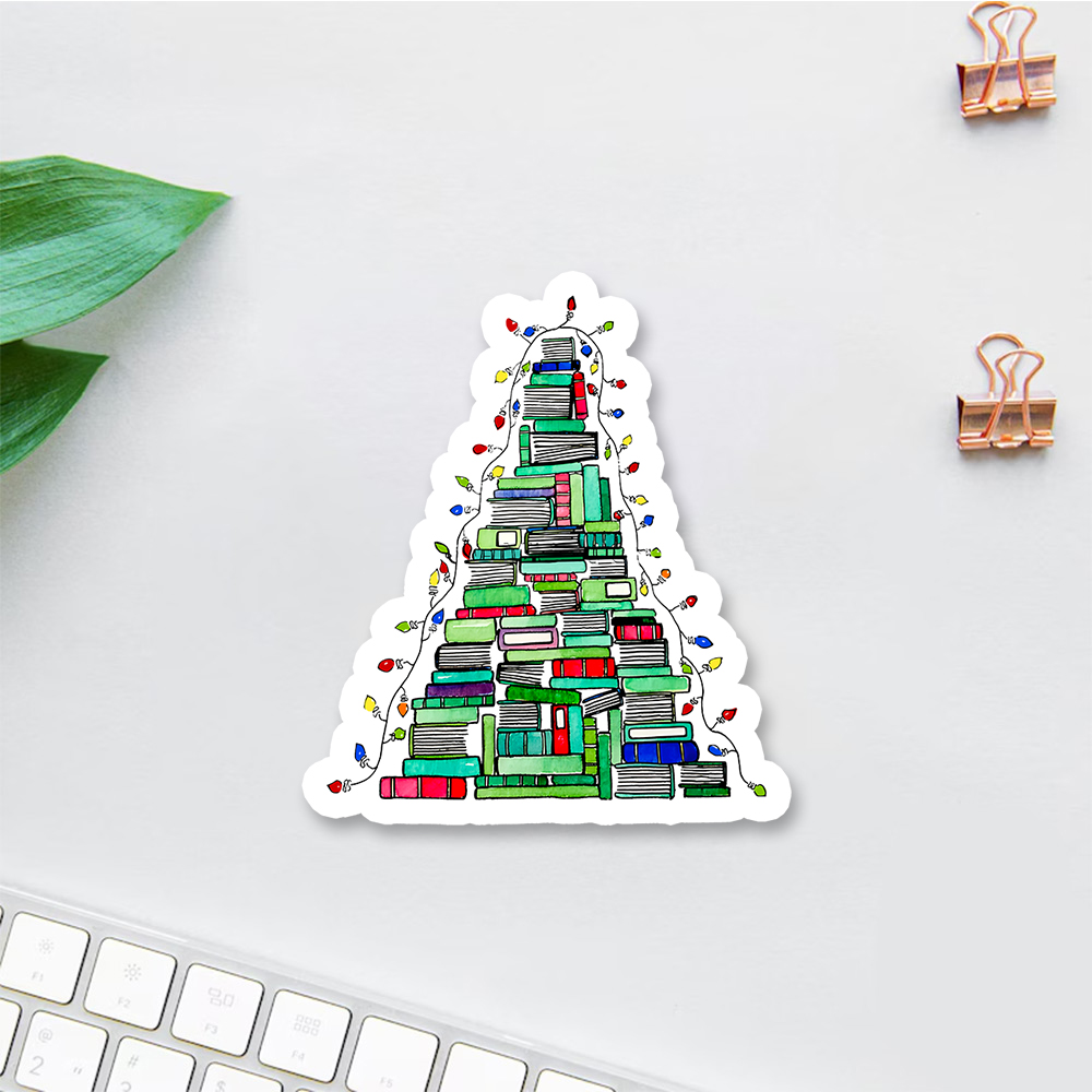 Pagewings Christmas Book Tree Sticker
