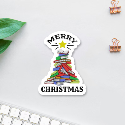 Pagewings Merry Christmas Book Tree Sticker