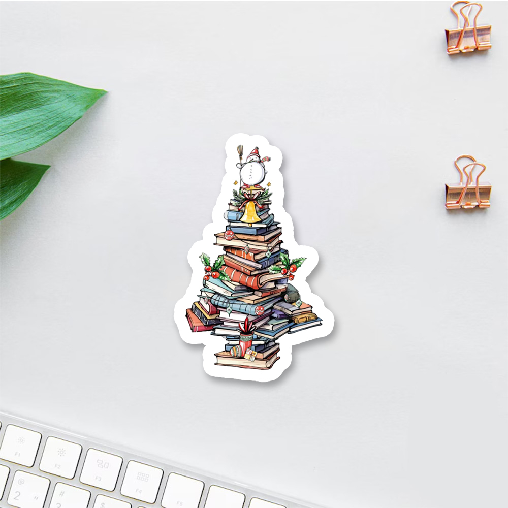 Pagewings Book Christmas Tree Sticker