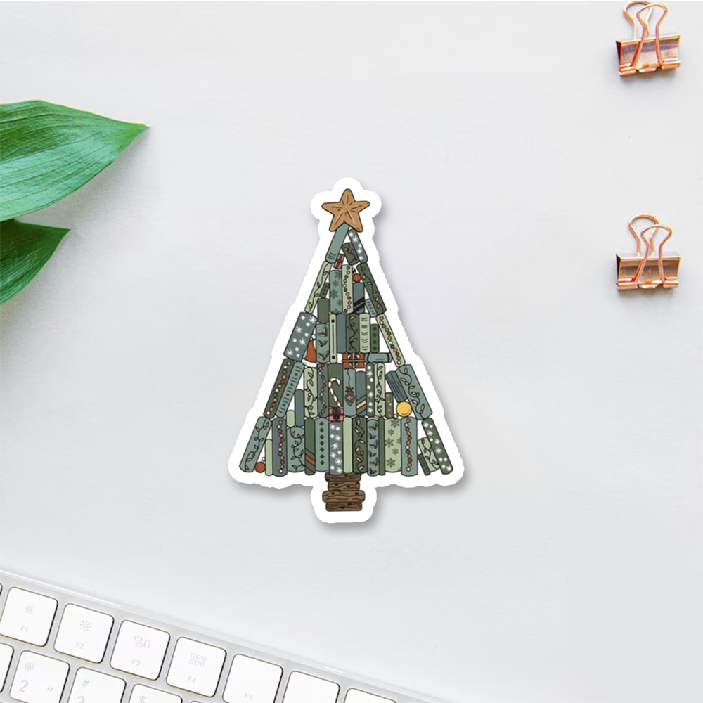 Pagewings Christmas Book Tree Sticker