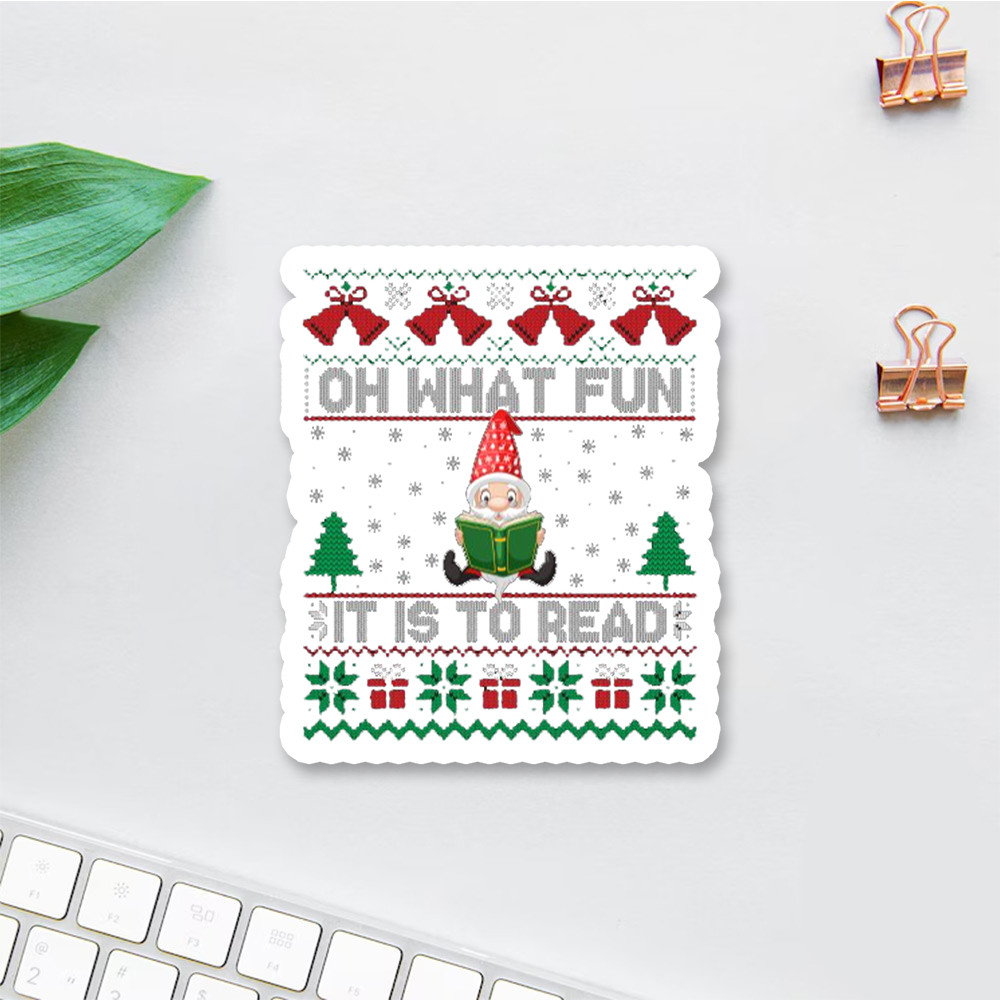 Pagewings Oh What Fun It Is To Read Sticker