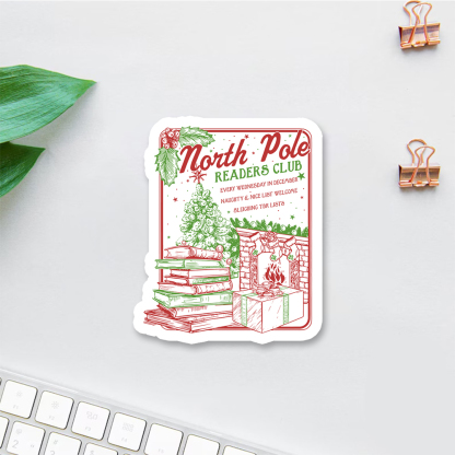 Pagewings Bookish Christmas Sticker