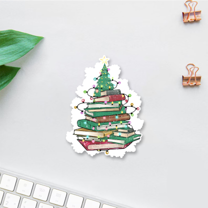 Pagewings Christmas Book Tree Sticker