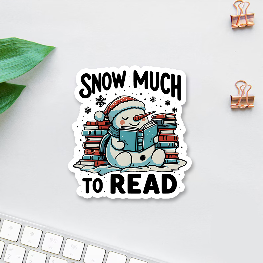 Pagewings Snow Much To Read Sticker