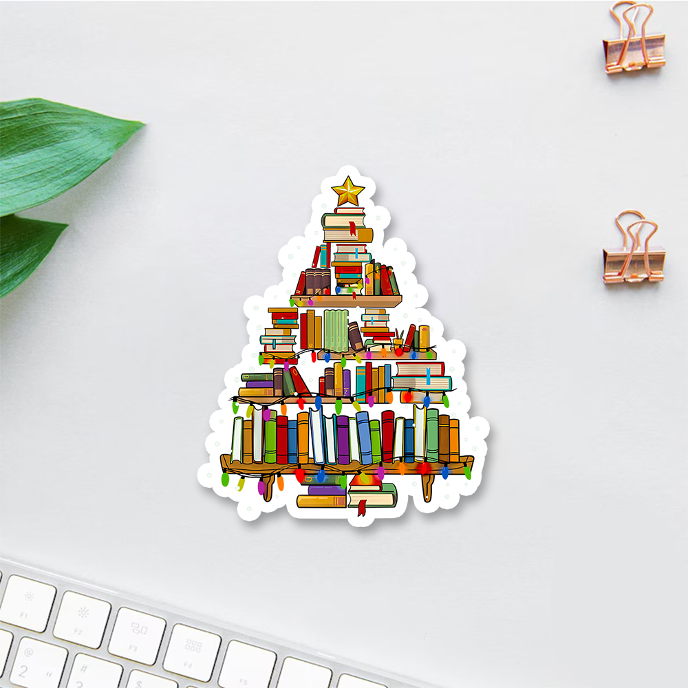 Pagewings Christmas Books Tree Sticker