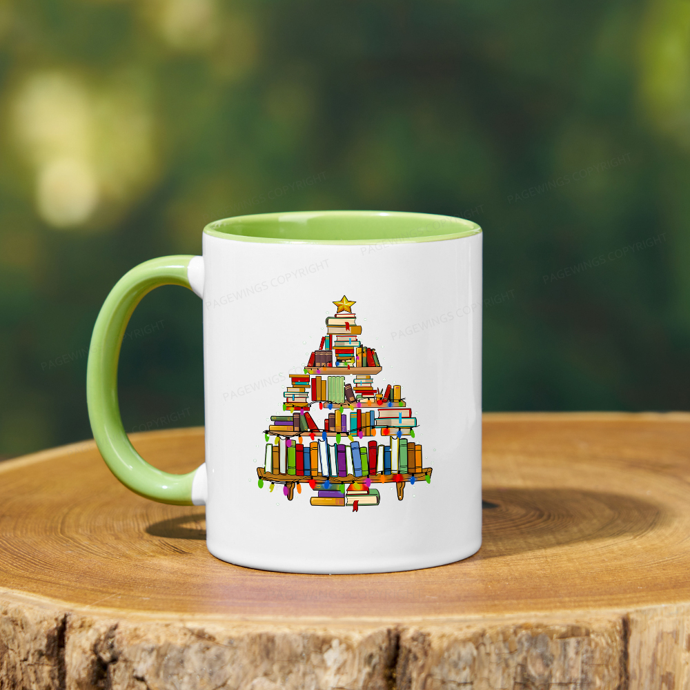 Pagewings Christmas Books Tree Mug