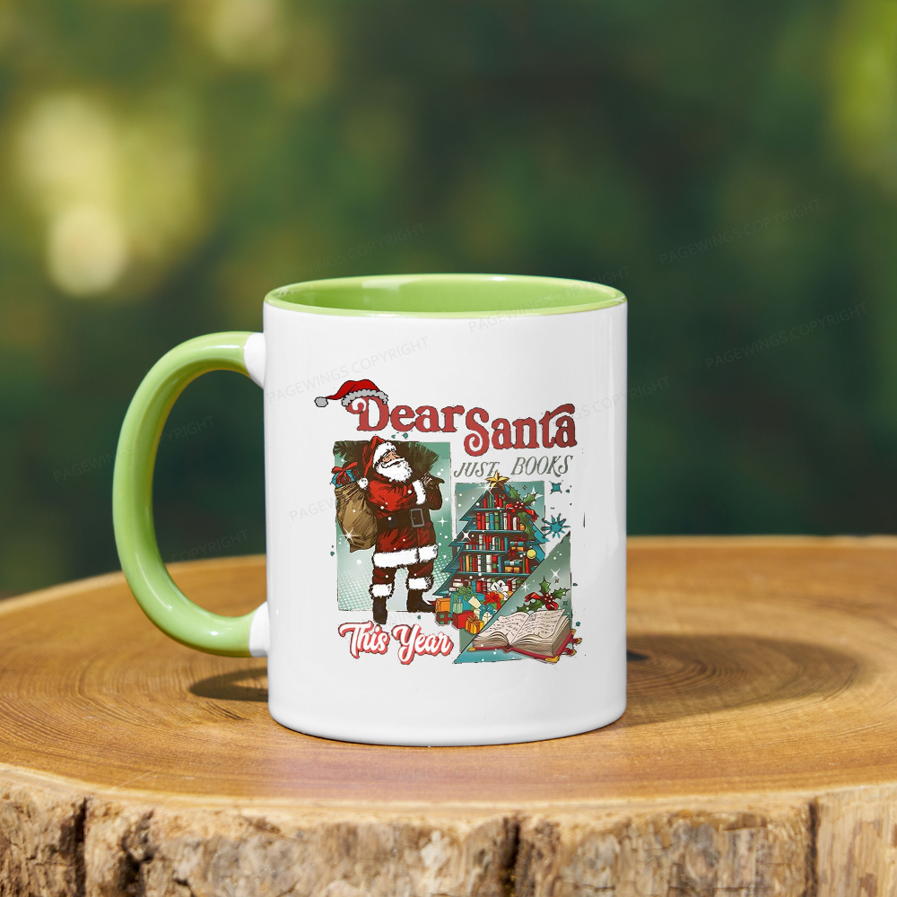 Pagewings Christmas Santa Reader Holiday Mug