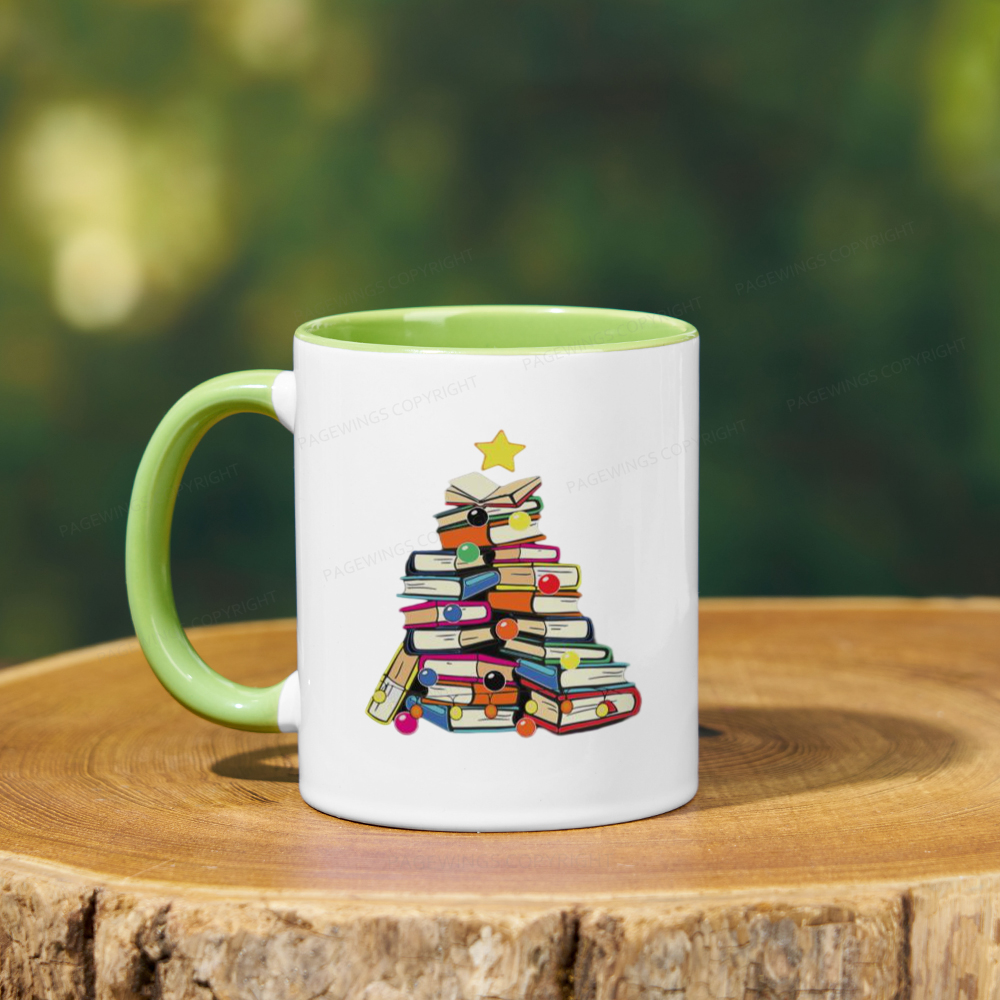 Pagewings Christmas Tree Bookworm Mug