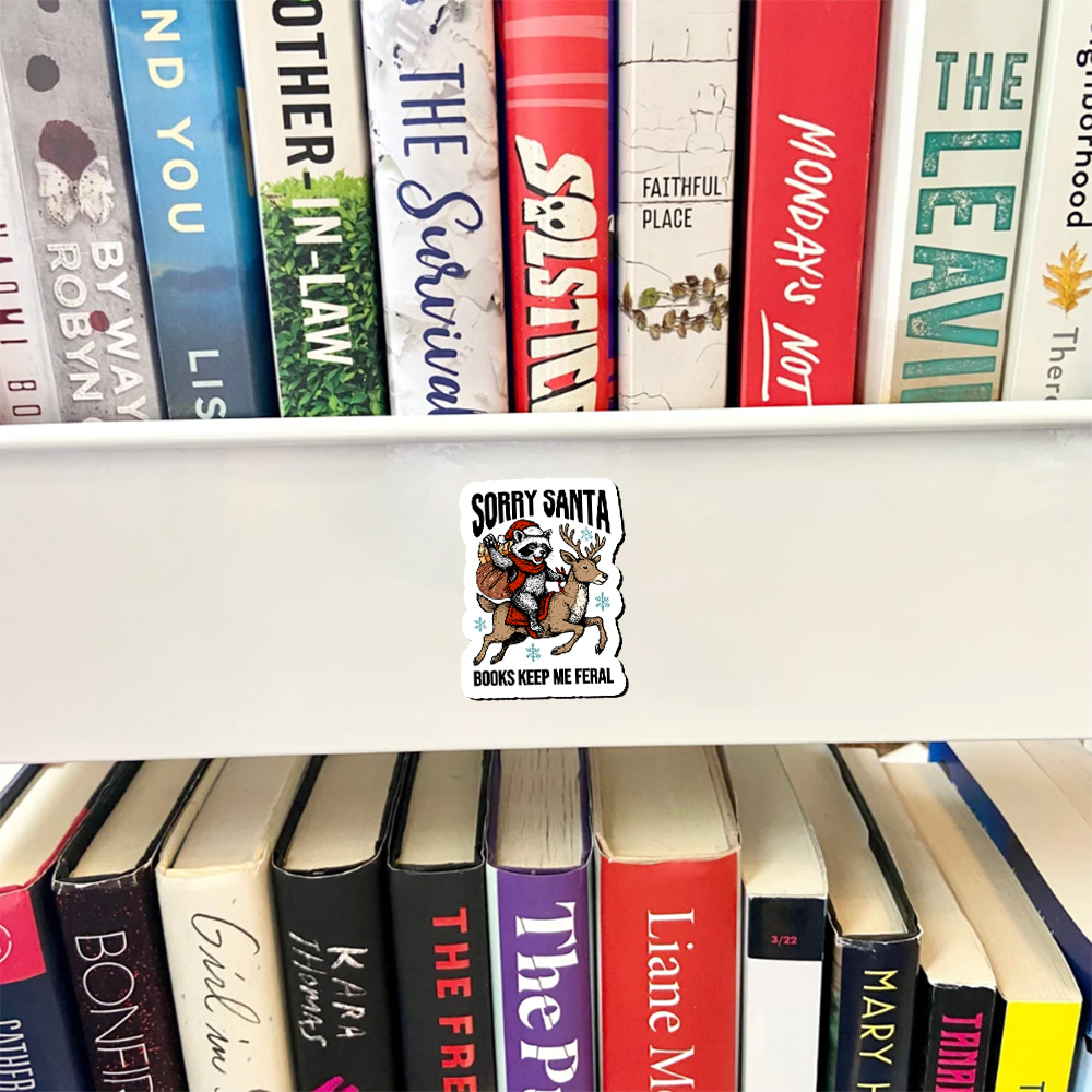 Pagewings Sorry Santa Books Keep Me Feral Fridge Magnet