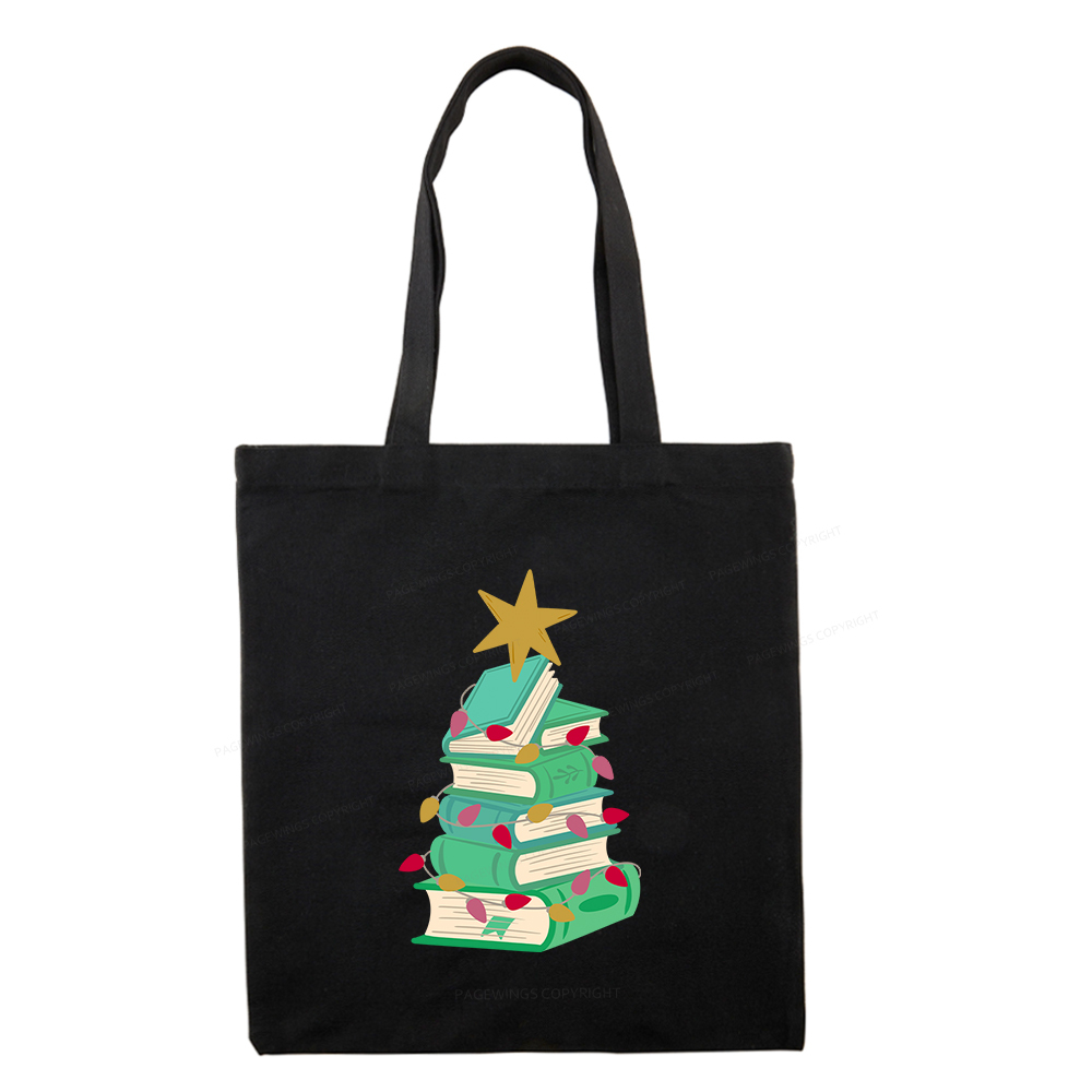 Pagewings Bookish Christmas Tote Bag