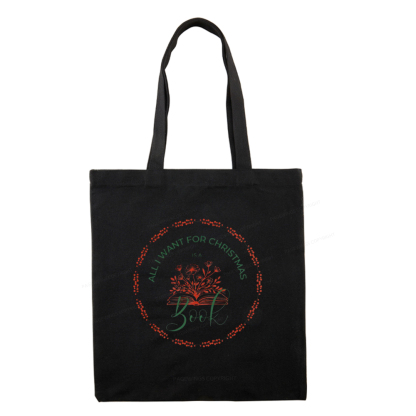 Pagewings Book Lover Christmas Tote Bag