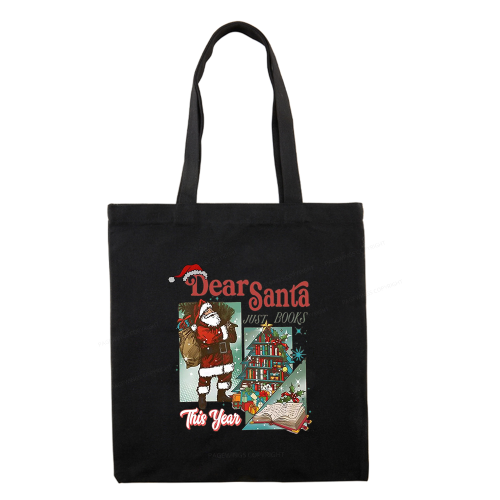 Pagewings Christmas Santa Reader Holiday Tote Bag