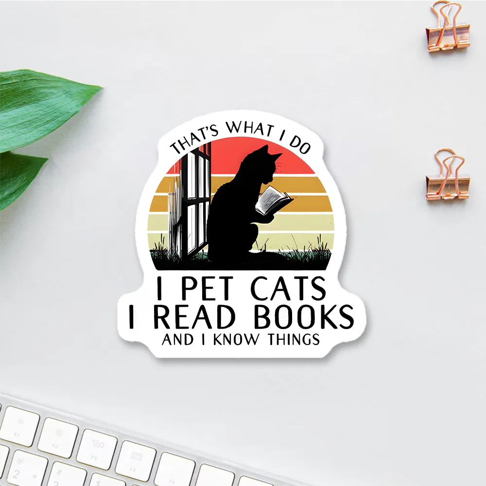 Pagewings Cat And Book Sticker