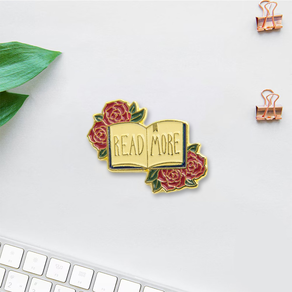 Pagewings Read More Book Enamel Pin Badge