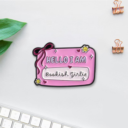 Pagewings Hello I Am Bookish Girlie Enamel Pin Badge