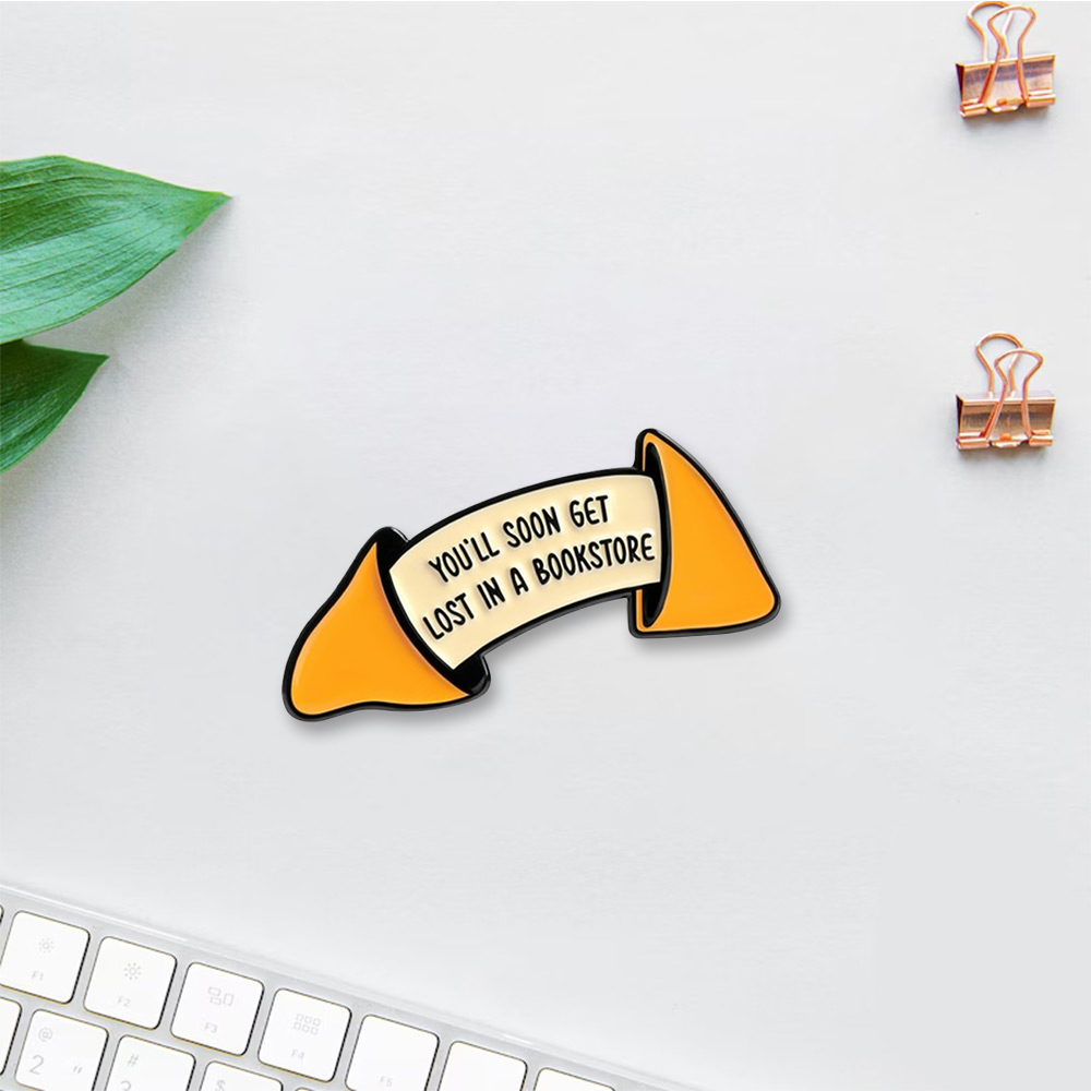 Pagewings You'll Soon Get Lost In A Bookstore Enamel Pin Badge
