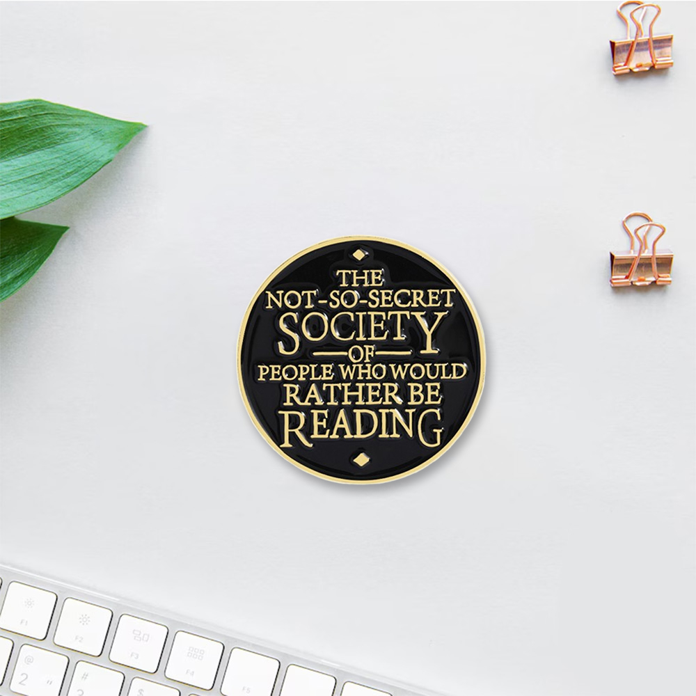 Pagewings Who Would Rather Be Reading Enamel Pin Badge