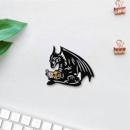 Pagewings Book Dragon Enamel Pin Badge