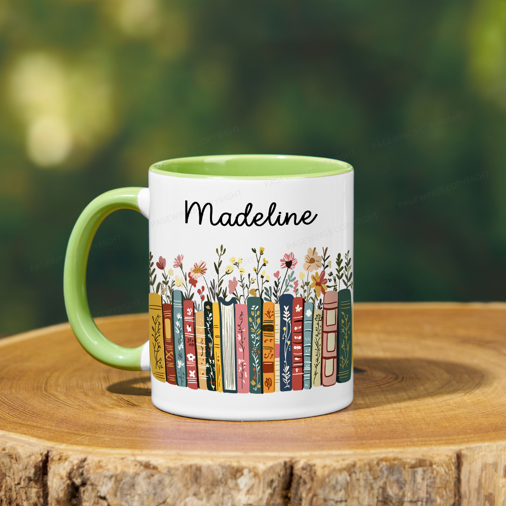 Pagewings Personalised Vintage Bookshelf Library Mug