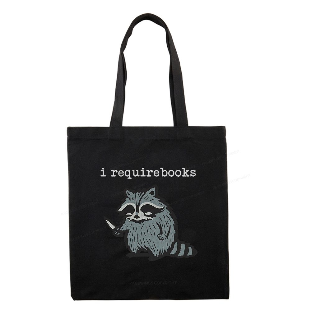 Pagewings I Require Books Tote Bag