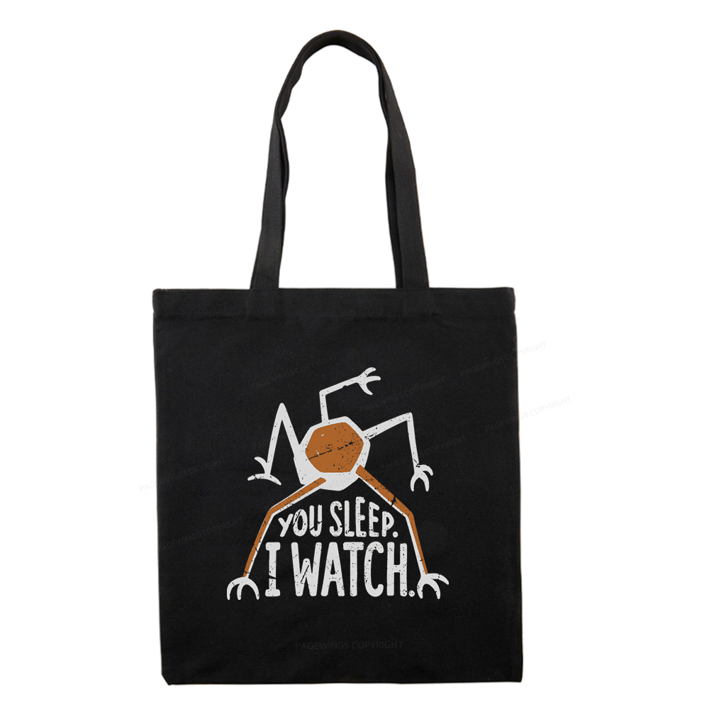 Pagewings You Sleep I Watch Tote Bag