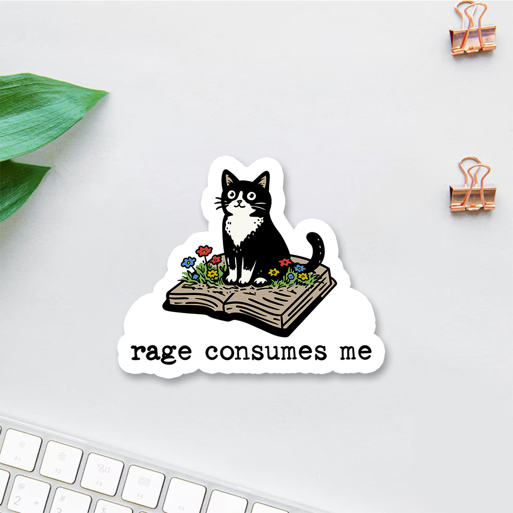 Pagewings Rage Consumes Me Sticker
