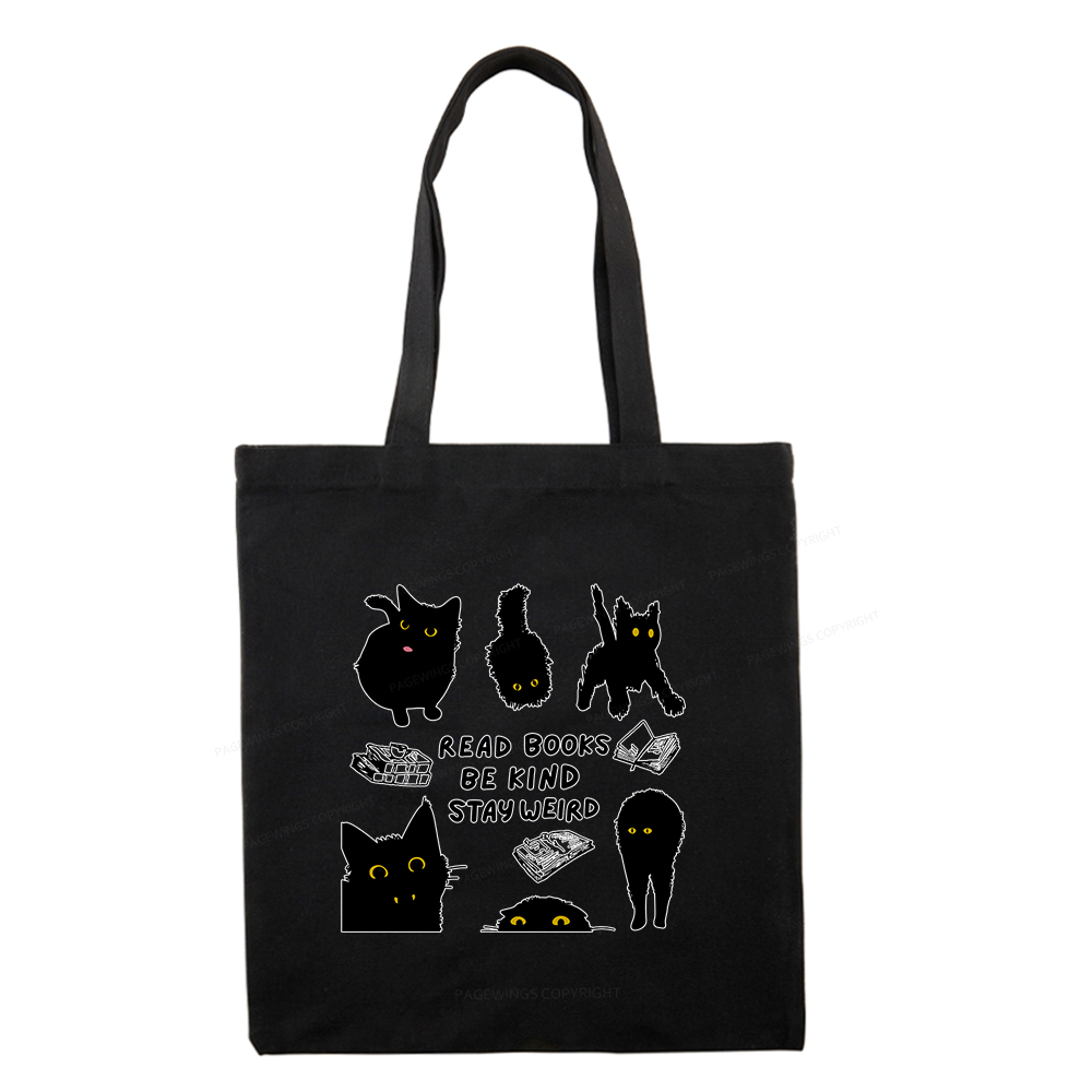 Pagewings Read Books Be Kind Stay Weird Tote Bag