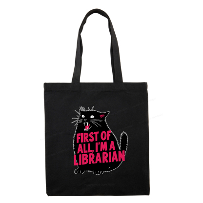 Pagewings First of All I'm a Librarian Tote Bag