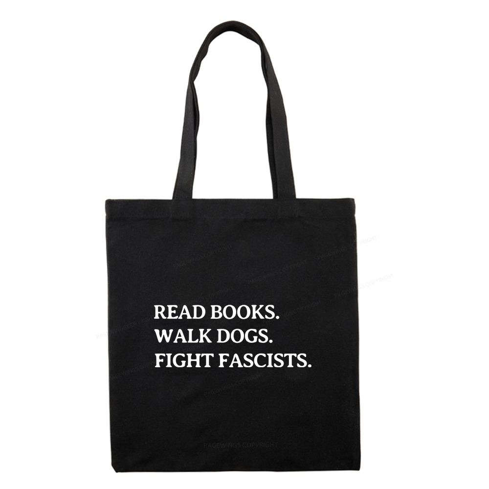 Pagewings Read Books Walk Dogs Tote Bag