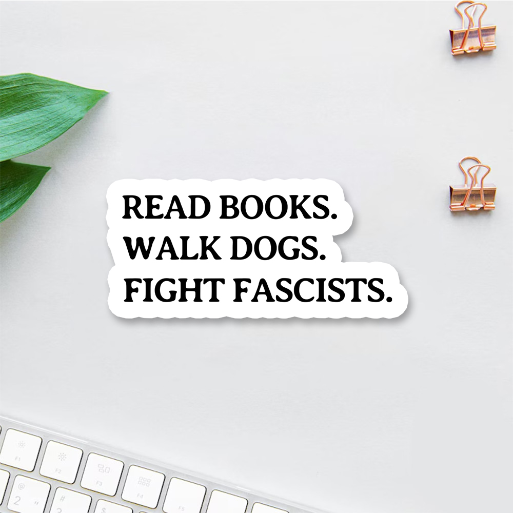 Pagewings Read Books Walk Dogs Sticker