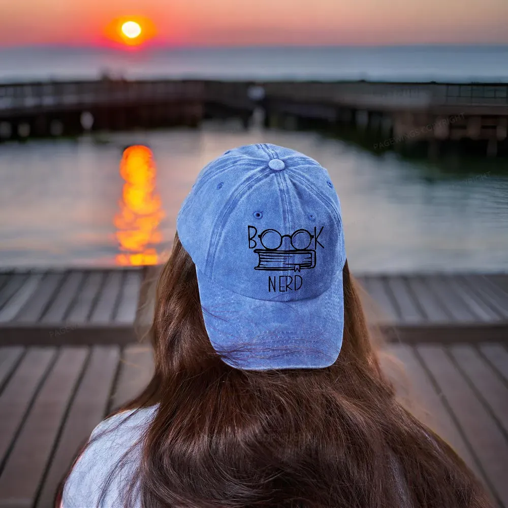 Pagewings Book Nerd Washed Cap