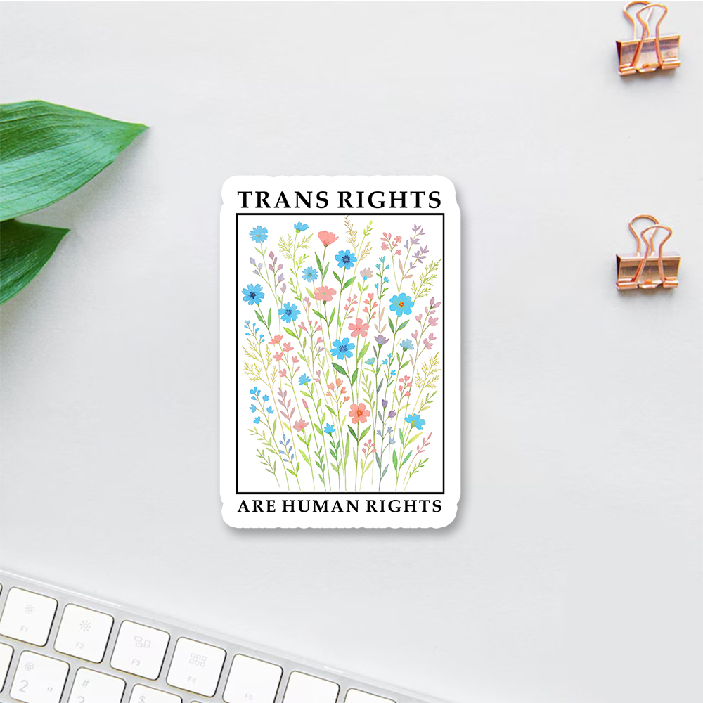 Pagewings Trans Rights Are Human Rights Sticker