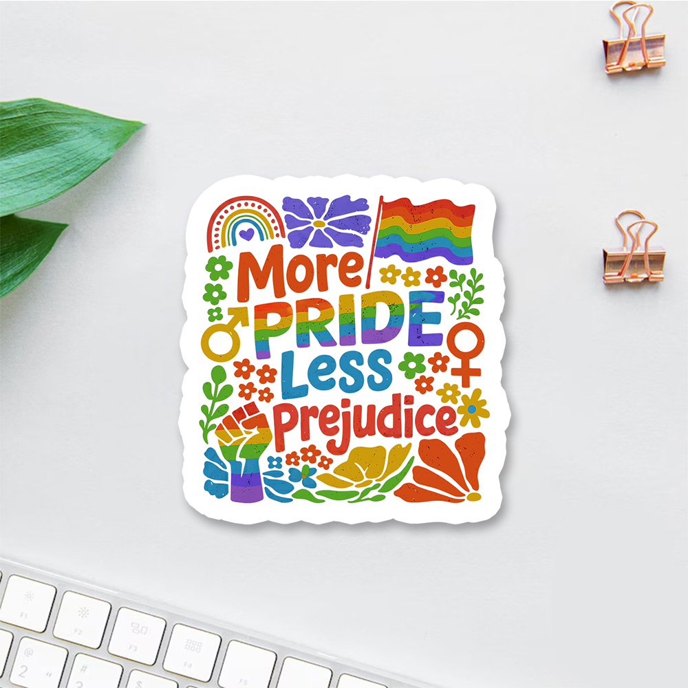 Pagewings More Pride Less Prejudice Sticker