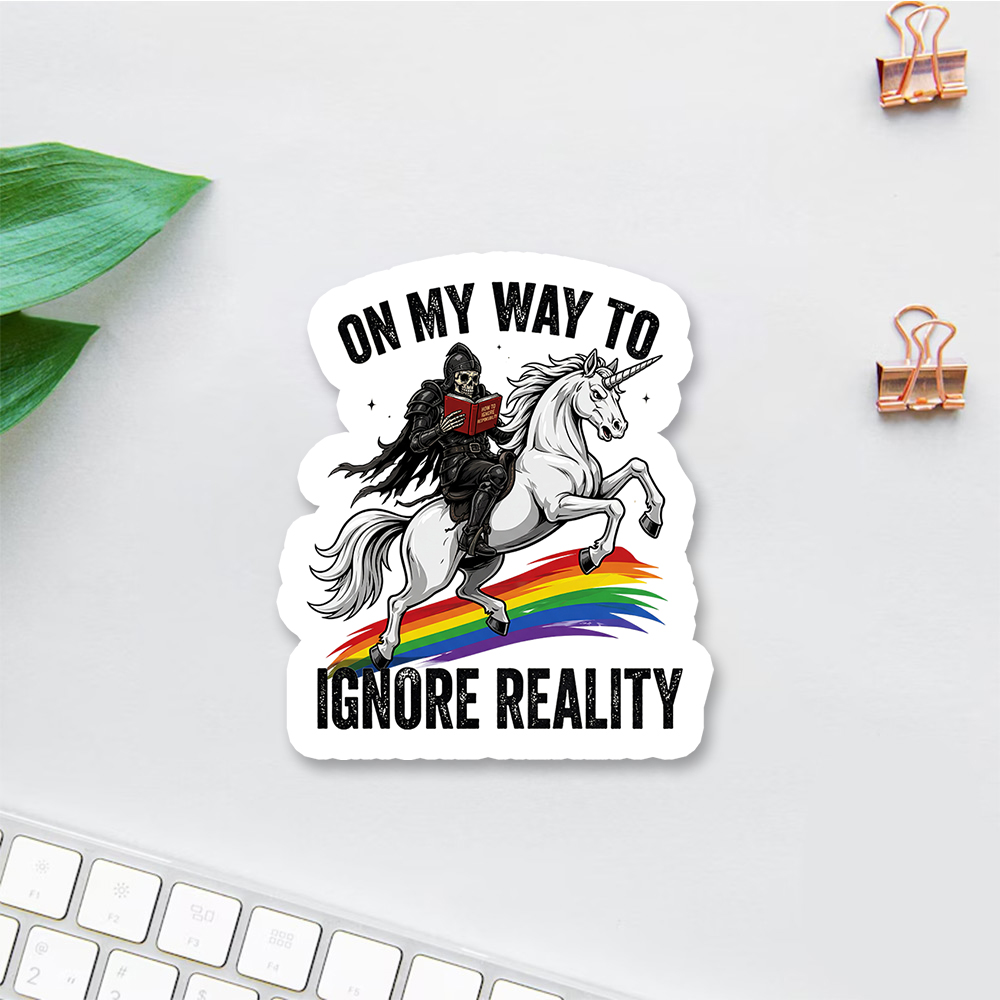 Pagewings On My Way To Ignore Reality Sticker