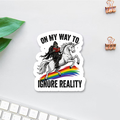 Pagewings On My Way To Ignore Reality Sticker