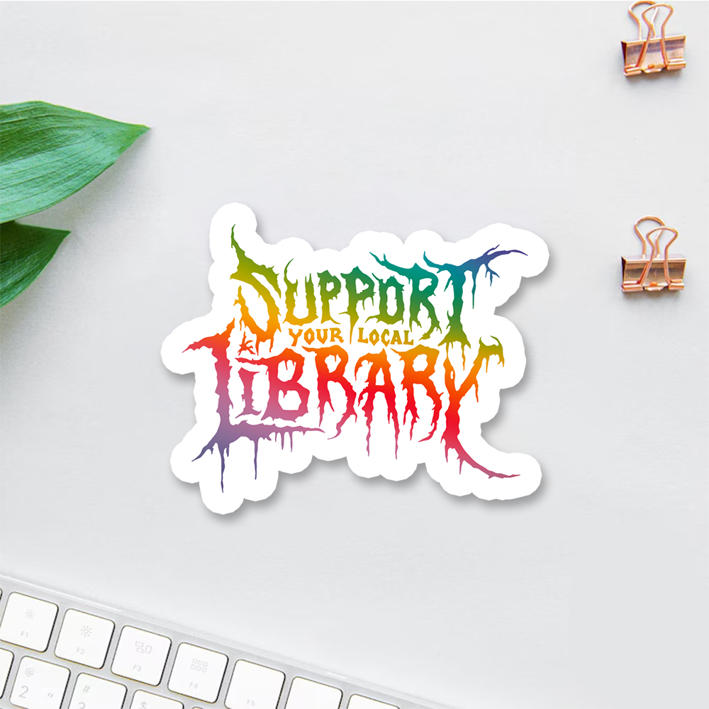 Pagewings Support Your Local Library Sticker